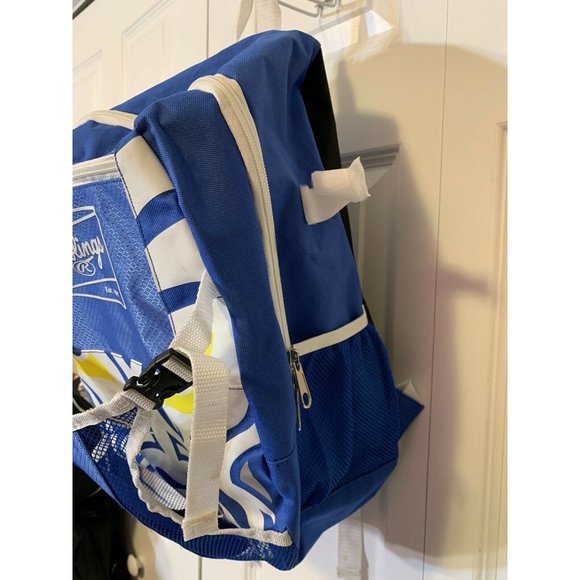 Rawlings Savage Blue BASEBALL‎ 16" Backpack - Medium Sized  - 2 Side Bat Sleeves - Picture 5 of 8